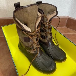 Tory Burch argyll lace up boot Jackson distressed